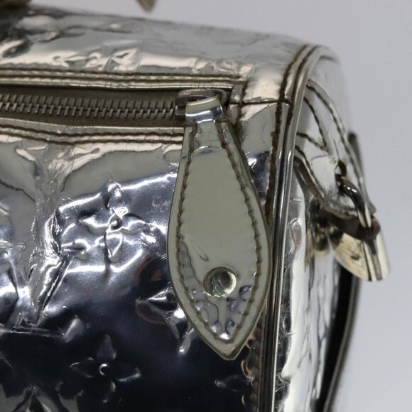 LOUIS VUITTON Monogram Miroir Speedy 35 Hand Bag Silver M95786 LV Auth 106317A - Picture 11 of 15